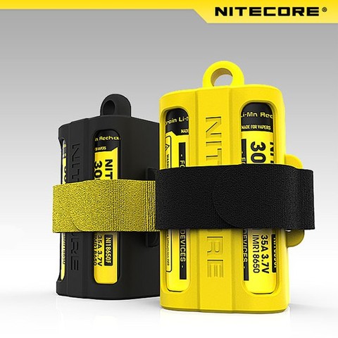 Original Nitecore 18650 boîtier de batterie Nitecore NBM40 boîtier en silicone support boîte de rangement Portable chargeur de batterie ► Photo 1/2