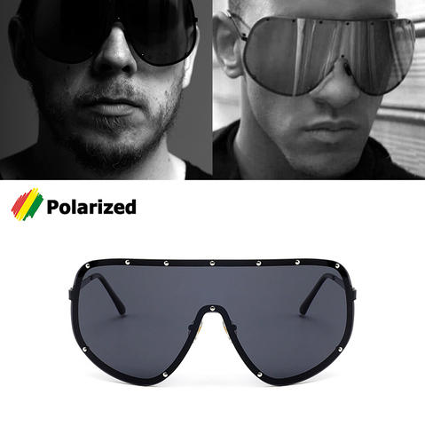 JackJad – lunettes De soleil polarisées, bouclier surdimensionné, à Rivets Cool, Design De marque, coupe-vent, 2022 ► Photo 1/6