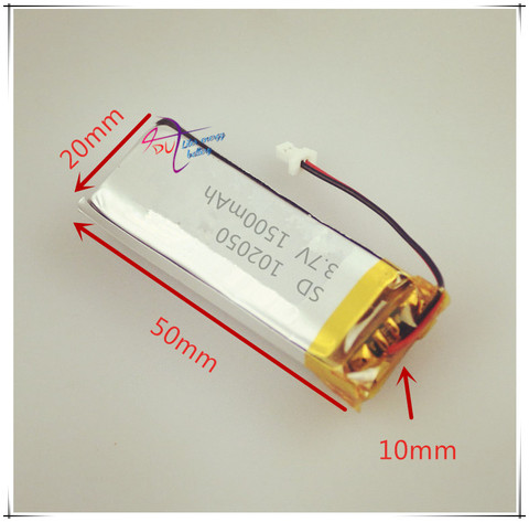 Batterie au lithium polymère XHR-2P 2.54 3.7V 1500mAh 102050, machine d'apprentissage Knight enregistreur de la circulation ► Photo 1/4