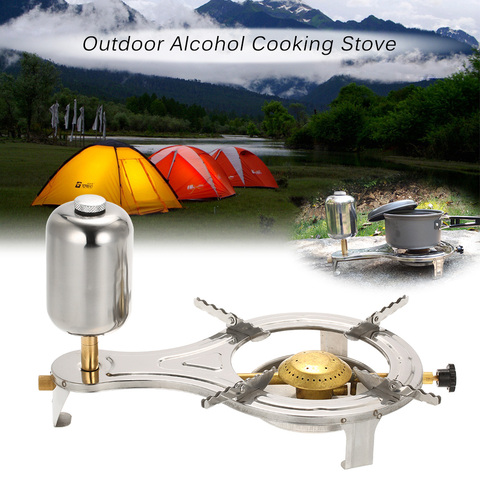 Réchaud à alcool Portable à l'extérieur, en acier inoxydable, pour Camping en bois de randonnée, bois de chauffage, Mini fourneau de cuisine, pique-nique ► Photo 1/6