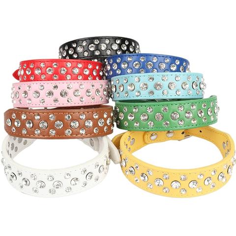 15 couleurs 2.5cm largeur PU cuir collier pour animaux de compagnie pointes rondes clouté colliers de chien pour petits chiens moyens XS/S/M/L ► Photo 1/6