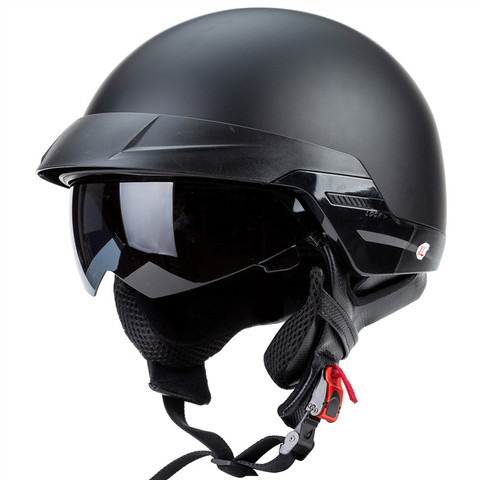 Casque de moto avec visage ouvert, Cruiser, certification DOT, lunettes de soleil contrôlables, fonction quatre saisons, ZR-816 ► Photo 1/1