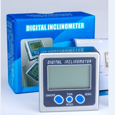 Inclinomètre numérique à rapporteur électronique en alliage d'aluminium, instrument de mesure de niveau avec écran LCD à 360 degrés, jauge d'angle ► Photo 1/6