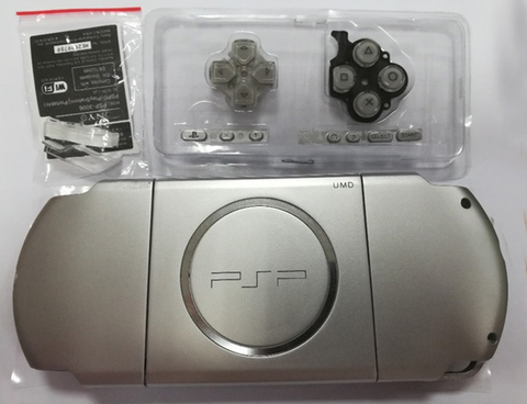 Boîtier de coque de couleur noir/blanc/argent OEM pour coque de remplacement PSP2000 PSP3000 PSP 2000 3000 pour Console PSP ► Photo 1/6