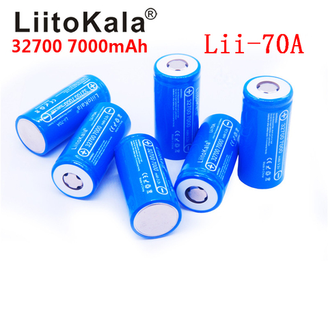 LiitoKala 32700 3.2 v 7000 mAh Lii-70A lifepo4 batterie rechargeable LiFePO4 5C batterie de décharge pour lampe de poche de secours ► Photo 1/6