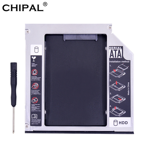 CHIPAL Aluminium PATA IDE à SATA 3.0 2nd HDD Caddy 12.7mm pour 2.5 