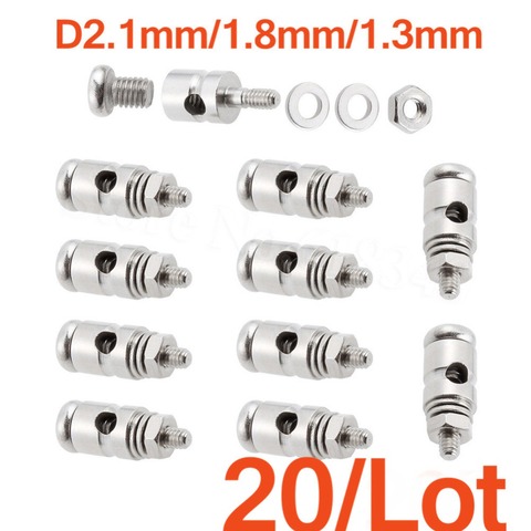 20 pièces, pièces de rechange d'avion RC, bouchons de liaison pour biellettes D2.1 mm d1.8 mm d1.3 mm pour modèle d'avion en mousse électrique ► Photo 1/6