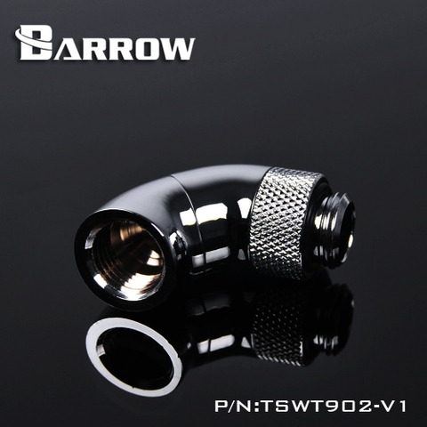 Barrow – accessoires de refroidissement à eau G1/4, blanc, noir, argent, double rotation à 90 degrés, prolongateur IG1/4, TSWT902-V1 ► Photo 1/6