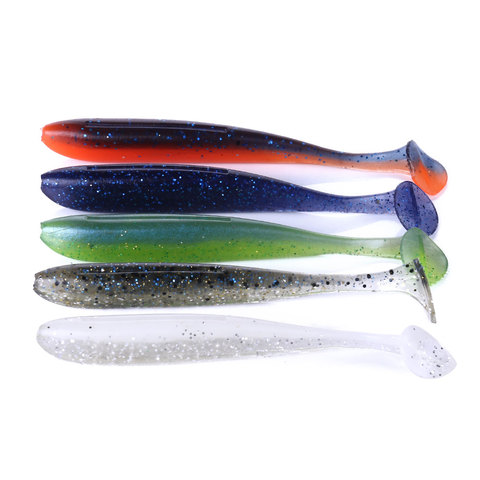 6 PCS/Lot 10 cm Wobblers leurres de pêche en Silicone appât souple carpe en caoutchouc artificiel leurre souple Double couleur facile Shiner leurres souples ► Photo 1/6