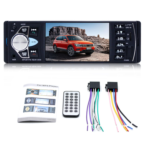 Adeeing – lecteur Audio Mp5 pour voiture, 4.1 pouces, 1din, FM, Bluetooth, Mp4, stéréo ► Photo 1/6