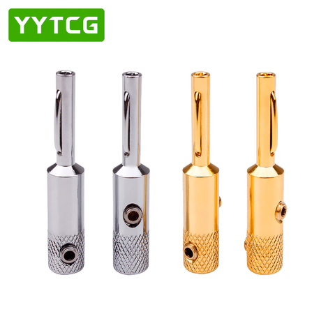 YYTCG – connecteur banane 2 paires/4 pièces, résistant à la Corrosion, pour amplificateur Audio et vidéo, câble de haut-parleur ► Photo 1/6