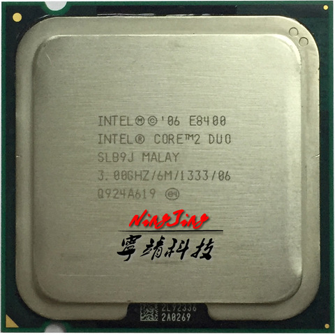 Intel Core 2 Duo, E8400, 3.0 GHz, double Core processeur d'unité centrale, 6M, 65W, LGA 775 ► Photo 1/1