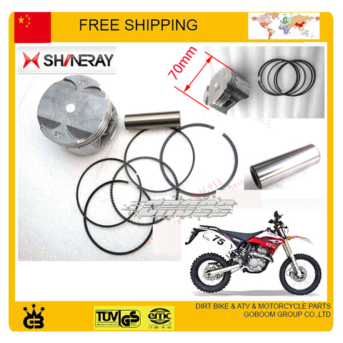 Shineray-anneau à piston pour moteur, 250cc, X2 x 300cc, 70mm, pièces à piston pour motocross, accessoires de motocross, livraison gratuite ► Photo 1/1