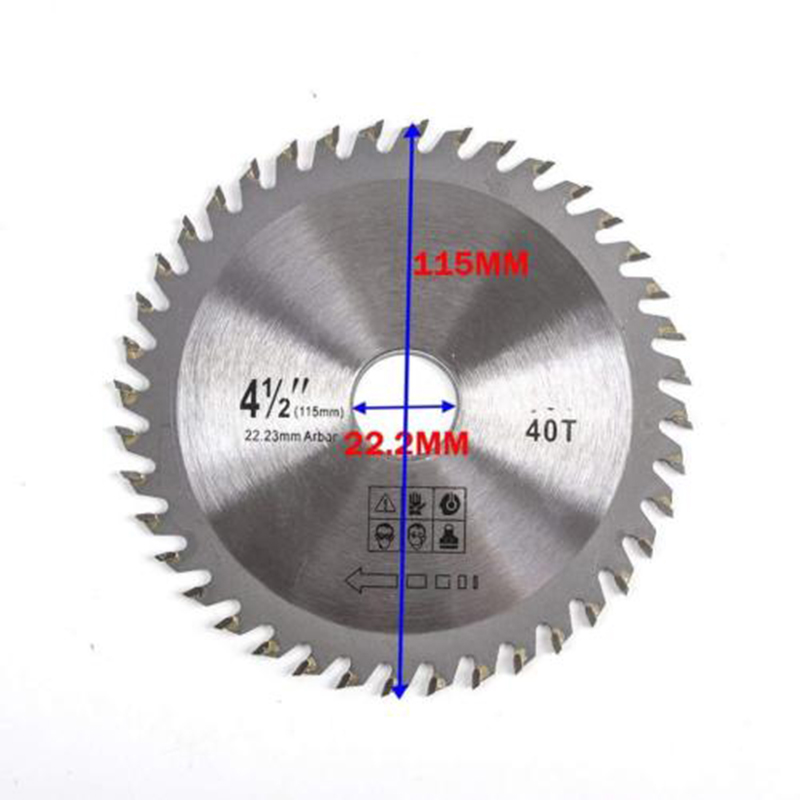 115/125mm 40T lame de scie circulaire bois disque de coupe pour métal aggloméré Cutter 4/5 