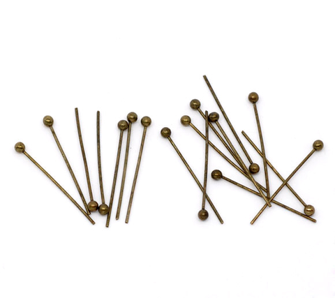 DoreenBeads – épingles à tête sphérique en Bronze, 1000mm x 0.5mm (B10338) ► Photo 1/3