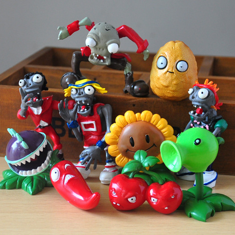 Lot de 10 jouets de Collection plantes vs Zombies, 4-8cm, en PVC, 3 Styles ► Photo 1/6