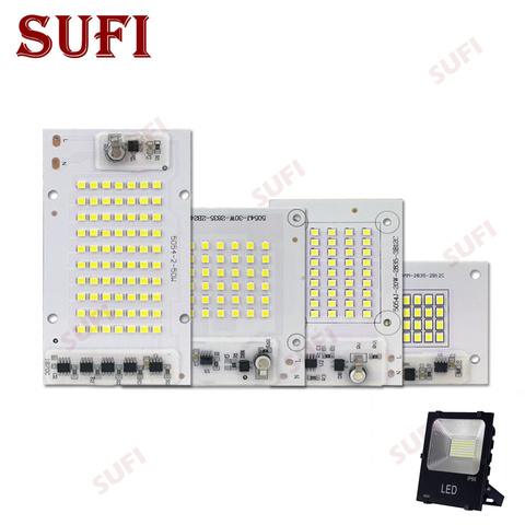 Smart IC SMD LED puces lampe 10W 20W 30W 50W blanc pur SMD 2835 AC 220V 5054 bricolage pour projecteur extérieur lumière de jardin extérieure ► Photo 1/6