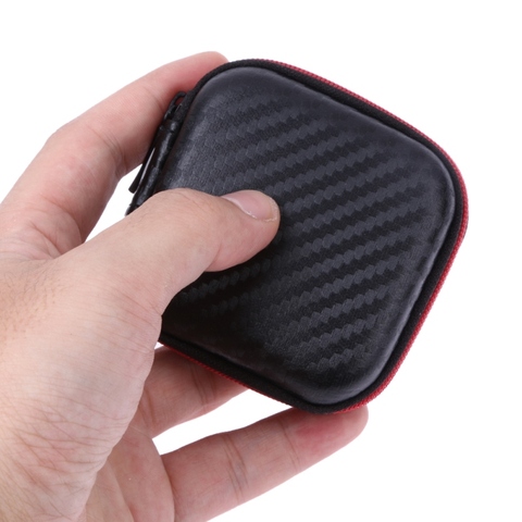 Mini Portable étui pour écouteurs rangement sac de transport écouteurs câbles lignes étui rigide câbles cartes SD casque mallette de rangement sac boîte ► Photo 1/1