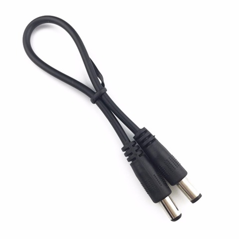 Adaptateur d'alimentation cc mâle à 5.5x2.1mm mâle à 5.5x2.1mm, adaptateur de vidéosurveillance mâle, câble ► Photo 1/6