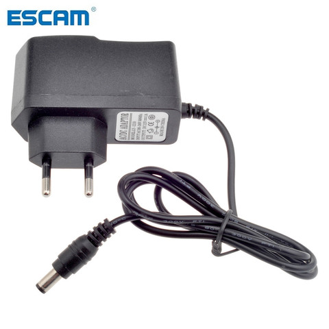 ESCAM-alimentation électrique 12V 1a, 5.5mm x 2.1mm, prise ue AU UK US, adaptateur cc 100-240V à cc, pour caméra de vidéosurveillance/caméra IP ► Photo 1/6