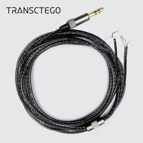 TRANSCTEGO câble de réparation pour écouteurs 1.2 m bricolage câble pour écouteurs fil de remplacement de haute qualité pour réparation casque de mise à niveau ► Photo 1/6
