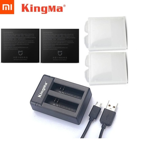 Batterie d'origine Mijia KingMa double chargeur de Batteries d'origine/étui de charge pour Xiaomi Mijia 4K Mini accessoires de caméra d'action ► Photo 1/6
