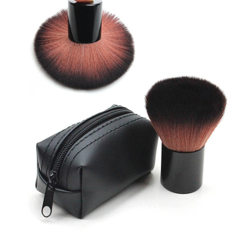 Grand ensemble de pinceaux de maquillage noirs, brosse pour poudre, Blush, Contour du visage, Kabuki, à ongles, outils de maquillage avec sac de sculpture ► Photo 1/6