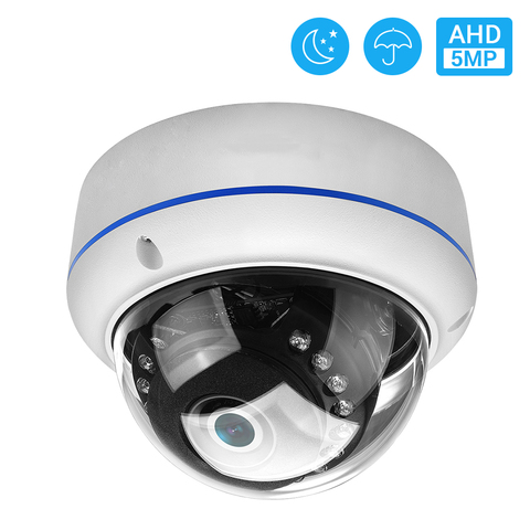 Hamrolte – caméra de Surveillance dôme extérieure HD AHD 5MP, étanche, anti-vandalisme, vision nocturne, CCTV ► Photo 1/6