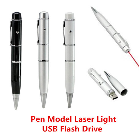 Chaude stylo À Bille modèle Laser Lumière usb flash pen drive mémoire bâton pendrive 4 GB 8 GB 16 GB 32 GB 64 GB cadeau D'affaires USB Pilote ► Photo 1/6