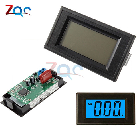 2 fils bleu numérique LCD ca 80-500V Volt panneau tension mètre voltmètre Circuit d'alimentation ► Photo 1/4