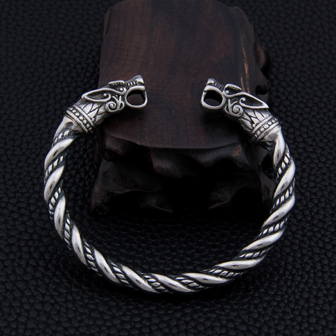 Bracelet Dragon en acier inoxydable pour hommes et femmes, bijoux, accessoires de mode, Viking, manchette ► Photo 1/6