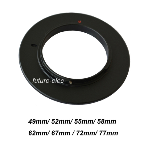 Objectif de caméra 49 52 55 58 62 67 72 77mm, objectif de caméra, gros plan Macro inversion adaptateur inversé, bague de conversion pour Nikon AI AF F Mount Pr ► Photo 1/5