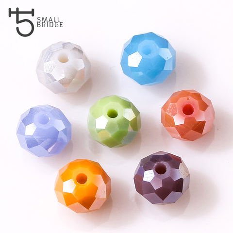 8 MM autriche mélanger coloré Rondelle perles de verre pour la fabrication de bijoux bricolage accessoires perles à facettes perles de cristal en gros Z306AB ► Photo 1/6