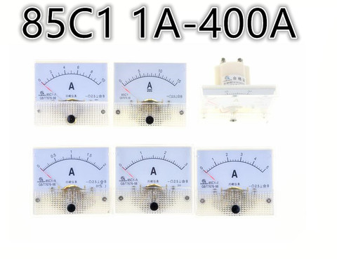 85C1-A DC pointeur ampèremètre 1A 2A 3A 5A 10A 20A 30A 50A 75A 100A 150A 200A 300A 400A 85C1 série ampèremètre analogique 64*56mm taille ► Photo 1/6