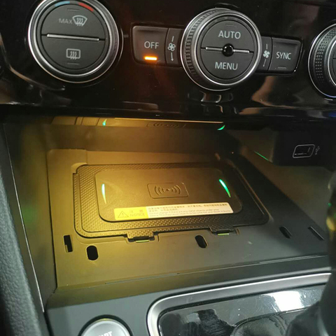 Chargeur de téléphone portable sans fil pour voiture, accessoires pour VW t-roc Teramont Phideon pour Jetta 2022, 10W ► Photo 1/6