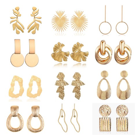 ZA – boucles d'oreilles pendantes en métal pour femmes, Bijoux géométriques, feuille ronde, Vintage, cadeaux de fête de mariage, Punk ► Photo 1/6