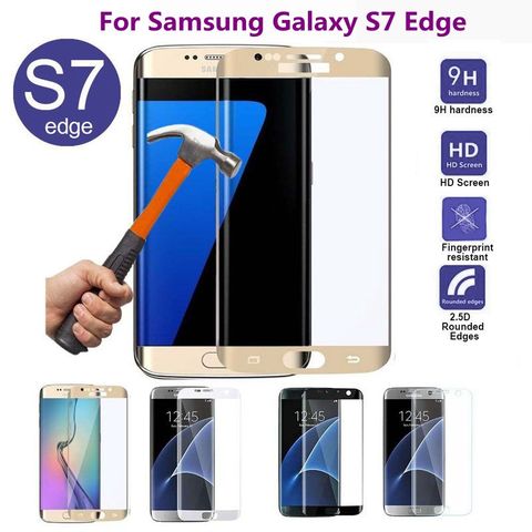 Verre trempé incurvé de couverture complète pour le film protecteur d'écran de bord de Samsung Galaxy S7 pour le verre G9350 ► Photo 1/6