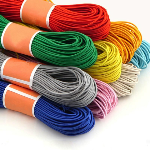 10 yardsHigh-bande élastique ronde colorée de 1mm, corde élastique, ligne, accessoires de couture pour le bricolage AA7678 ► Photo 1/5