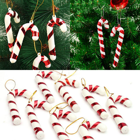 Canne à bonbons de noël suspendue 12 pièces/lot | Ornements d'arbre de noël, décoration de fête pour la maison, décorations de noël pour la maison ► Photo 1/6