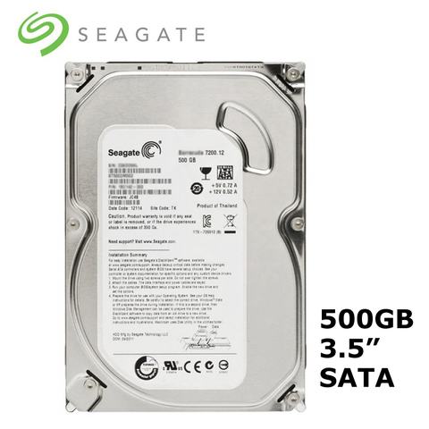 Seagate 3.5 ''500 GB SATA 6 Gb/s 7200 RPM disque dur interne disque dur mécanique 16 MB tampon pour ordinateur de bureau ordinateur disco duro interno ► Photo 1/6