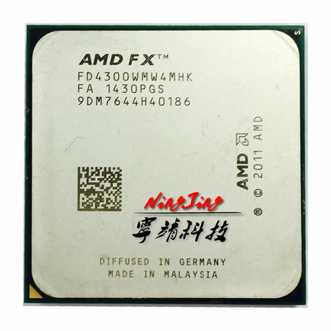 Processeur d'unité centrale Quad-Core AMD FX 4300 3.8 GHz FX-4300 FD4300WMW4MHK Socket AM3 + ► Photo 1/1