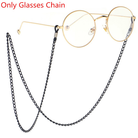 1 pièces Vintage lunettes porte-chaîne femmes hommes mode noir lunettes de soleil lunettes cou cordon de retenue sangle lunettes porte-lunettes ► Photo 1/6