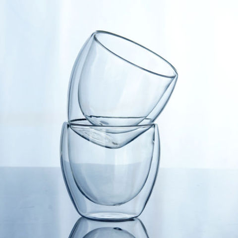 Tasse à café en verre transparente à Double paroi de 150 à 450ML, tasse isotherme, tasse de thé ► Photo 1/6