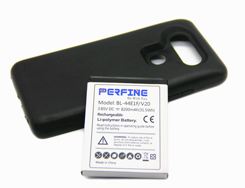 Perfine – batterie d'extension li-polymère avec étui de protection en TPU noir, pour LG V20 BL-44E1F 8200mAh, pour H918 VS995 F800 ► Photo 1/6