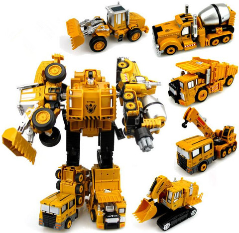 Robot de Transformation voiture alliage métallique ingénierie Construction véhicule camion assemblage déformation jouet 2 en 1 Robot Kid jouets cadeaux ► Photo 1/6