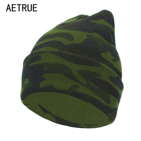 AETRUE – chapeau tricoté pour homme et femme, Bonnet chaud, mode Camouflage, armée, hiver ► Photo 1/6