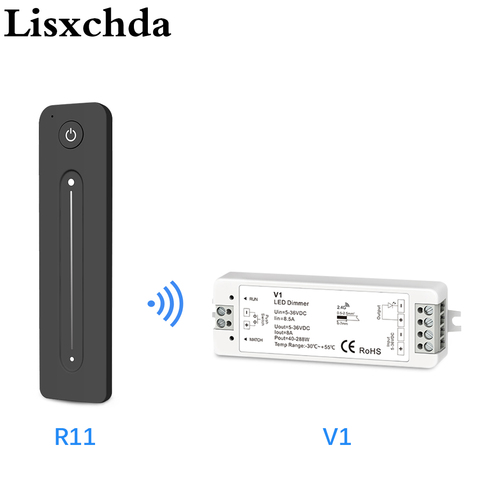 Variateur LED 12V 5V 24V 36V 8A, PWM, sans fil, interrupteur RF avec réglage de la luminosité 2.4G, télécommande tactile pour bande de couleur unique ► Photo 1/6