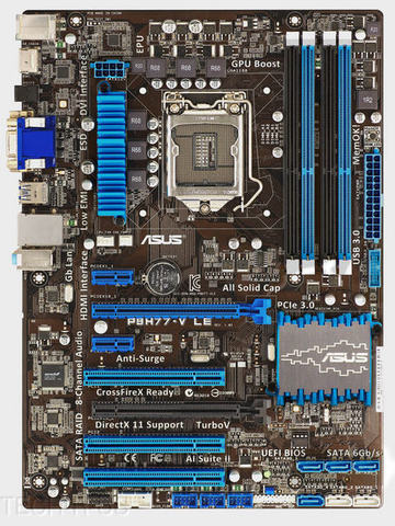 Asus – carte mère P8H77-V LE H77 LGA 1155, composant pour ordinateur de bureau, compatible avec processeur i3/i5/i7, type de mémoire DDR3, capacité maximale de ram 32 go, sata 3, usb, ATX, 22nm ► Photo 1/2