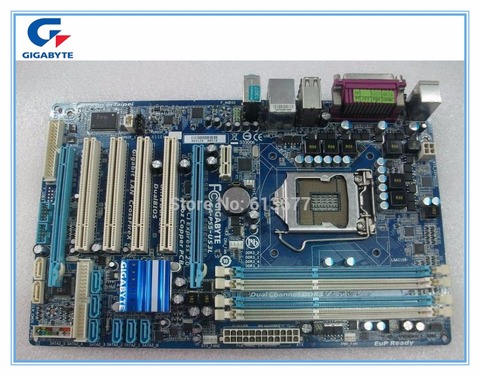 Carte mère Gigabyte 16 go DDR3, composant pour ordinateur de bureau, compatible avec processeurs GA-P55-US3L, LGA 1156, P55-US3L ► Photo 1/1