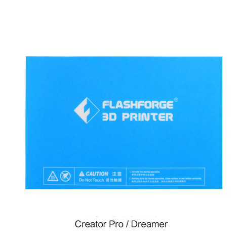 Flashforge Creator Pro / Dreamer / Dreamer NX – ruban adhésif pour imprimante 3D, 232x154mm, lit chauffant bleu, plaque de construction, 5 pièces ► Photo 1/4